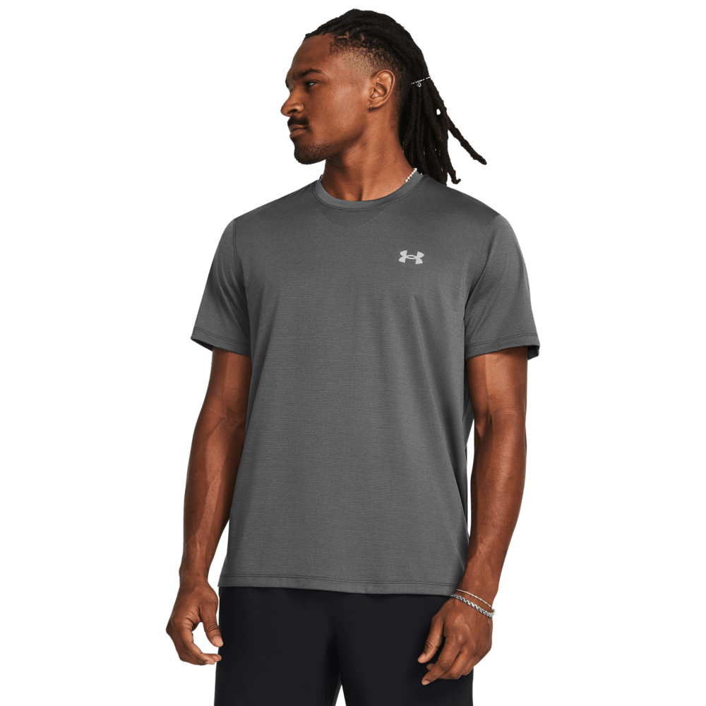 UA Streaker Tee Camiseta Manga Corta gris de hombre para correr