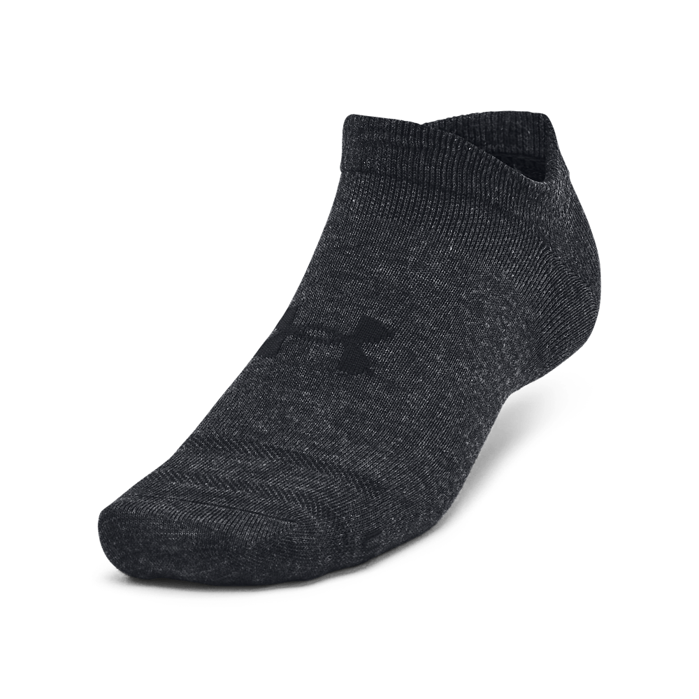 UA Essential No Show 3Pk Medias negro de hombre para entrenamiento