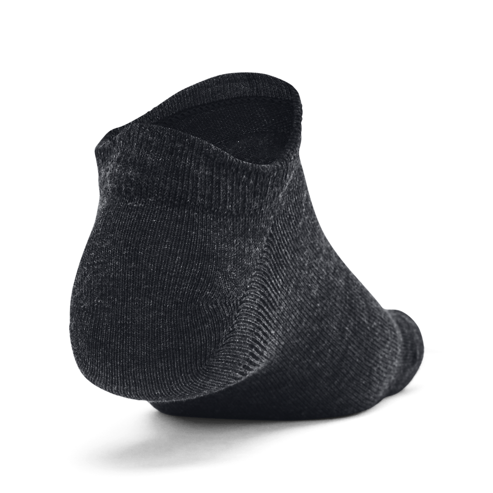 UA Essential No Show 3Pk Medias negro de hombre para entrenamiento