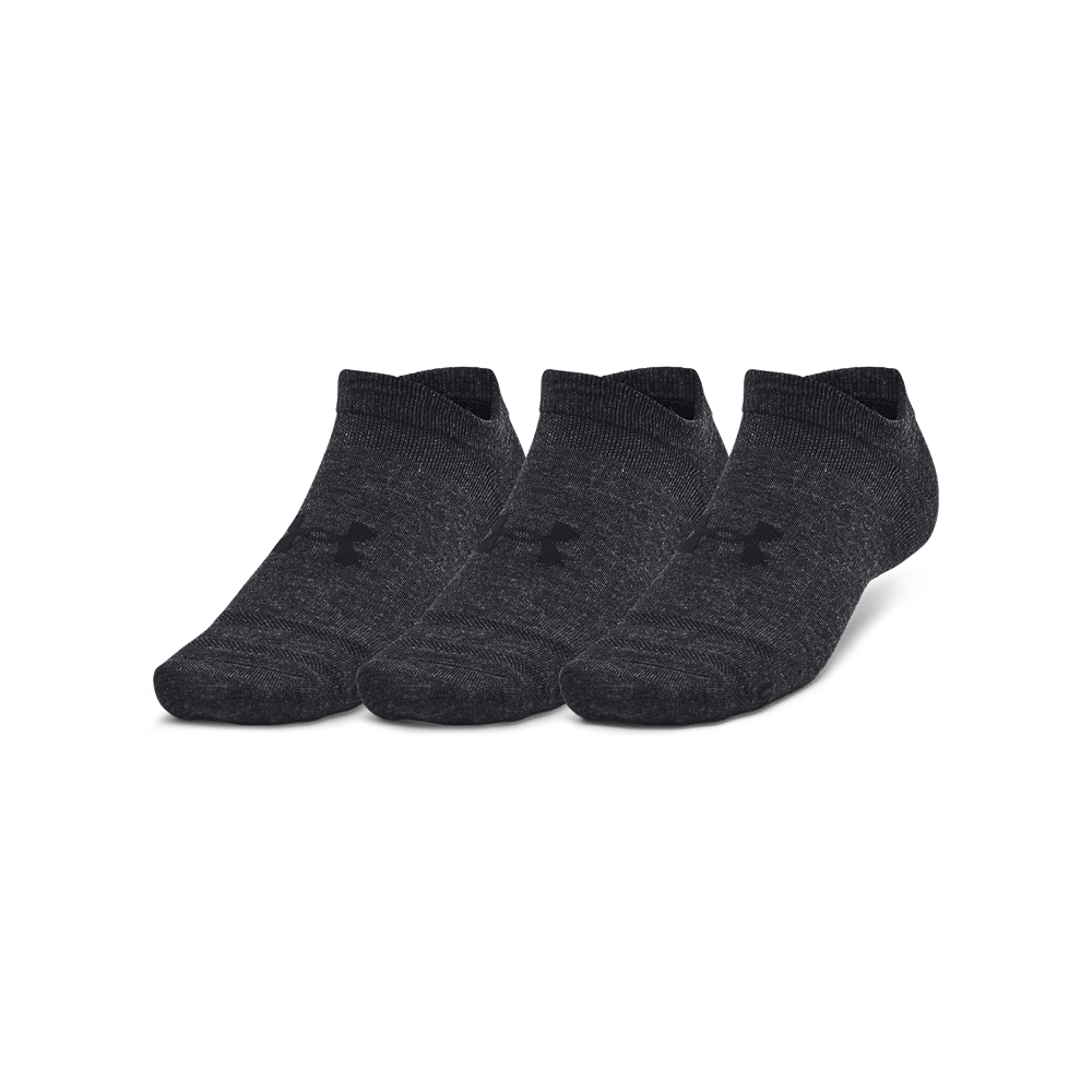 UA Essential No Show 3Pk Medias negro de hombre para entrenamiento