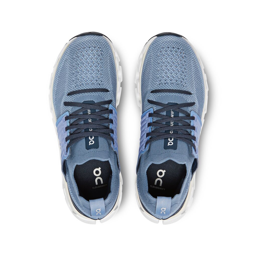 On Cloudswift 3 Tenis gris de mujer para correr