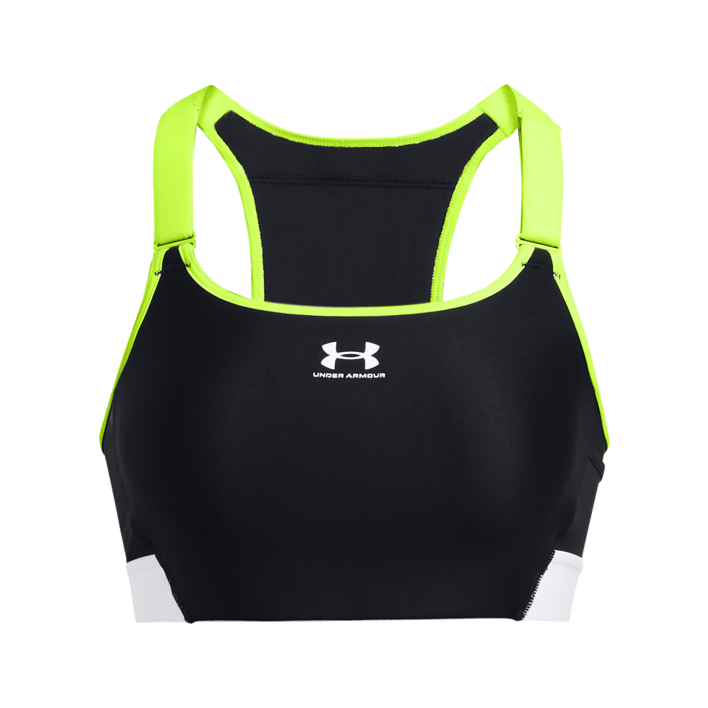 UA Hg Armour High Pocket Top negro de mujer para entrenamiento