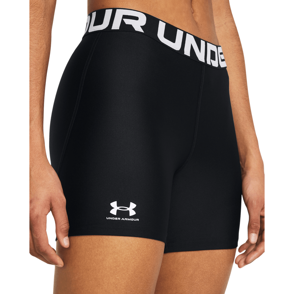 UA Hg Authentics Middy Pantaloneta negro de mujer para entrenamiento