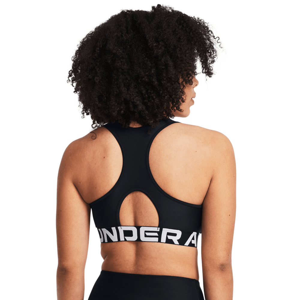 UA Hg Authentics Mid Branded Top negro de mujer para entrenamiento