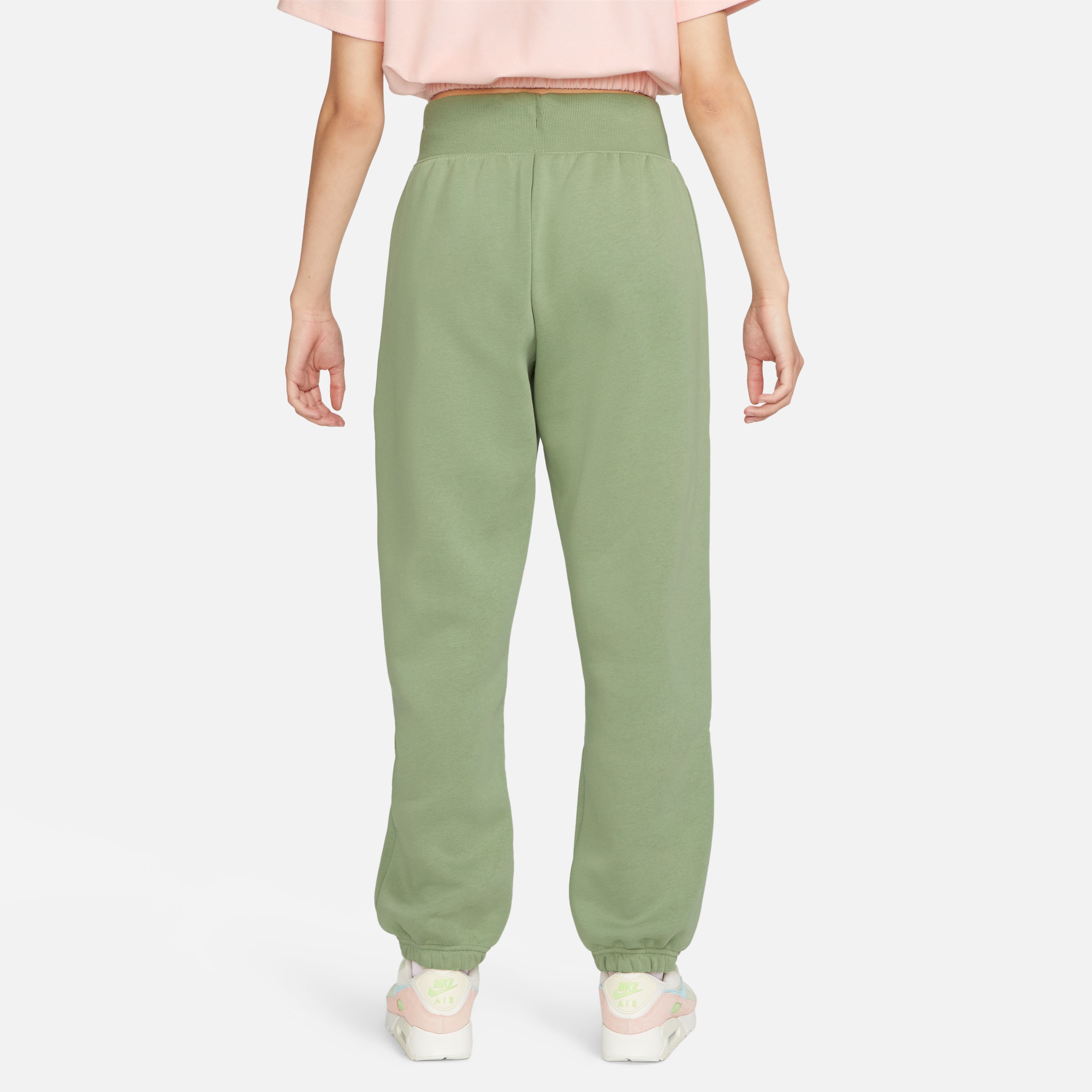 Nike W Nsw Phnx Flc Hr Os Pant Pantalón verde de mujer lifestyle