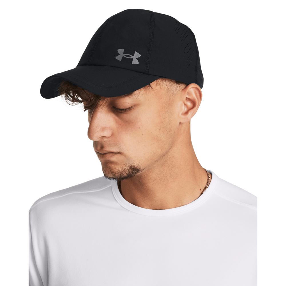 UA So-Chill Launch Adj Gorra negro de hombre para correr