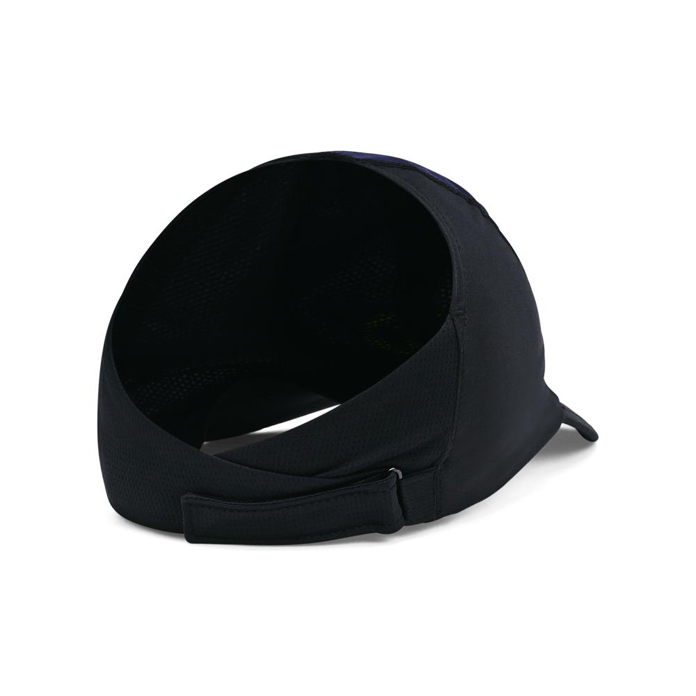 UA So-Chill Launch Wrapback Gorra azul de mujer para correr