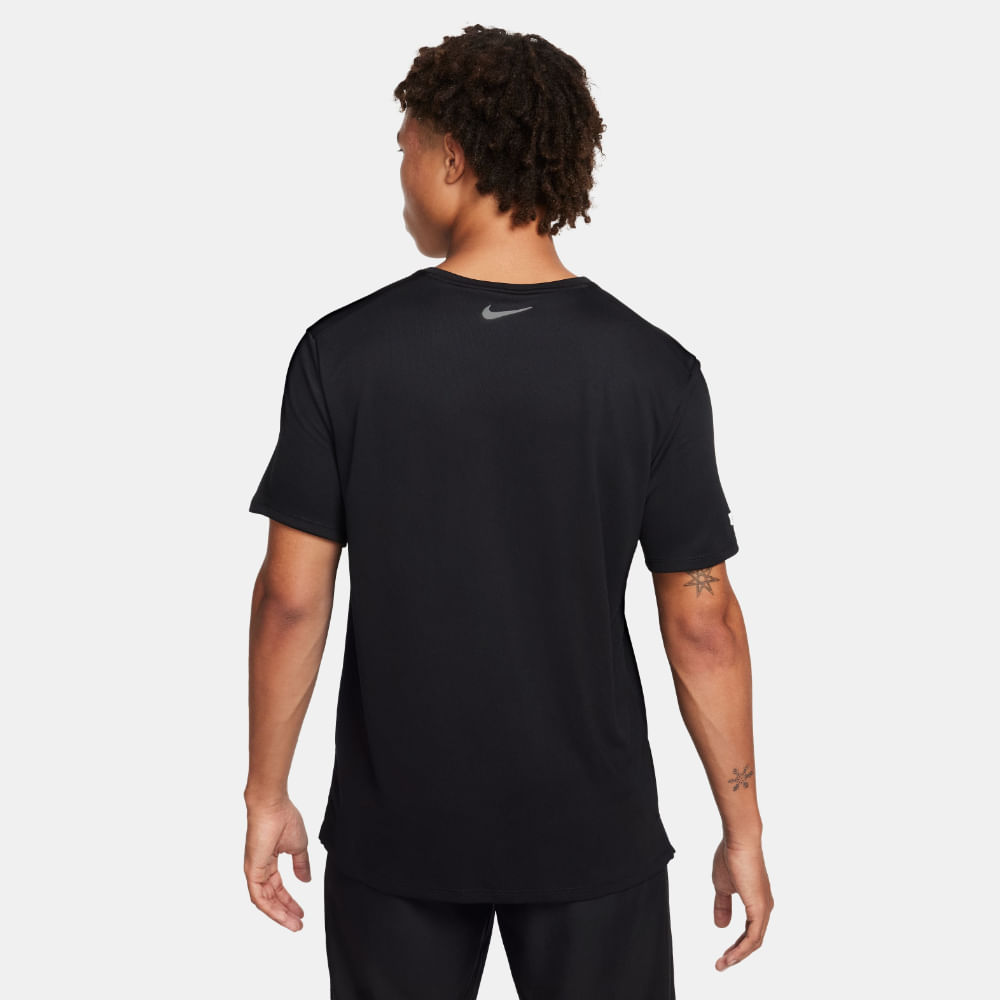 Nike M Nk Flash Miler Top Camiseta Manga Corta negro de hombre para correr