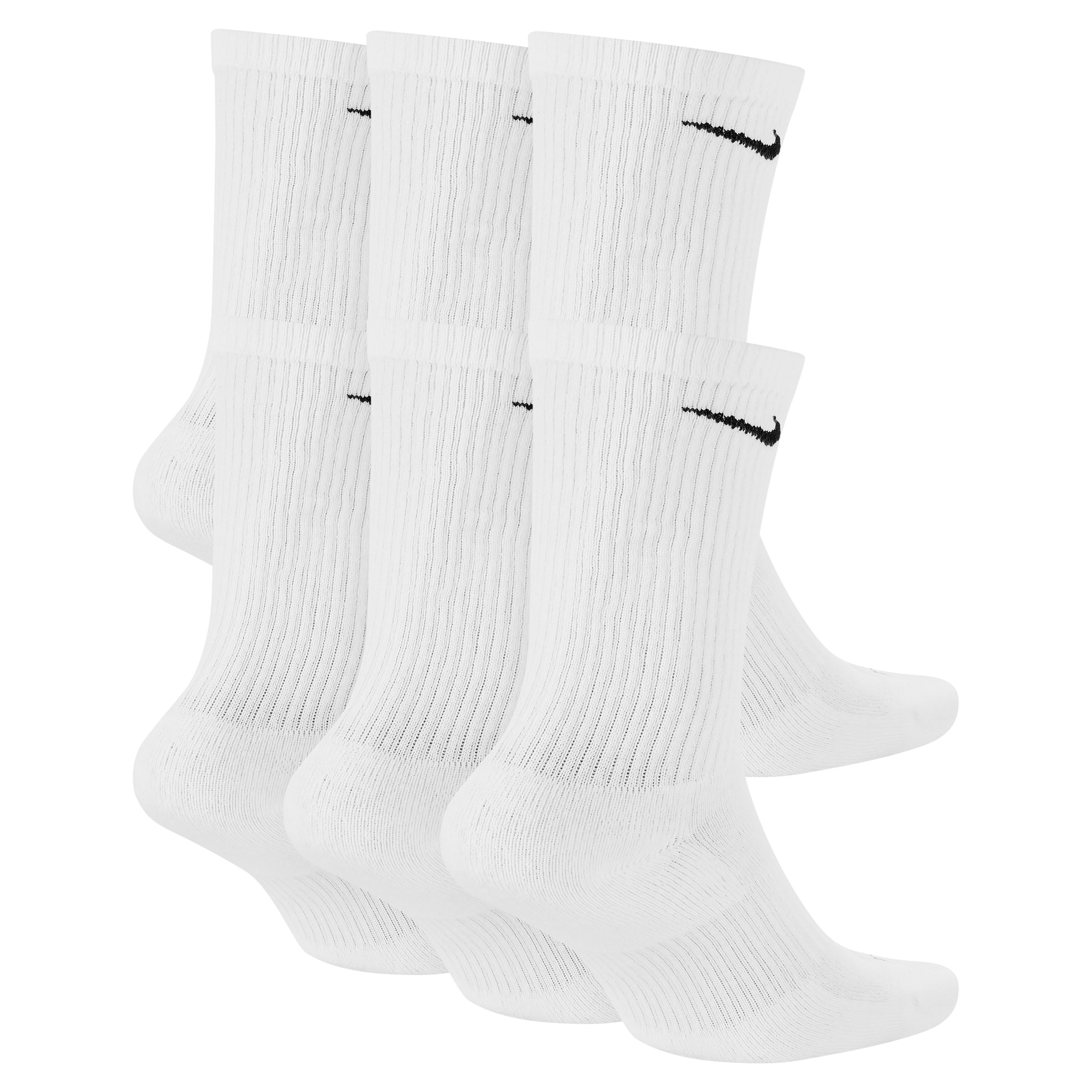Nike U Nk Everyday Plus Cush Crew 6 Medias blanco de hombre para entrenamiento