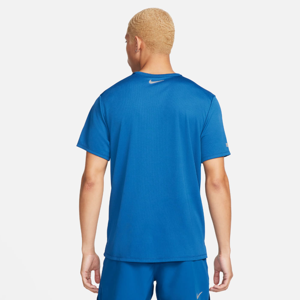 Nike M Nk Flash Miler Top Camiseta Manga Corta azul de hombre para correr