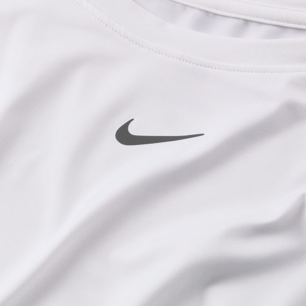 Nike W Nk One Classic Df Ls Top Camiseta Manga Larga blanco de mujer para entrenamiento
