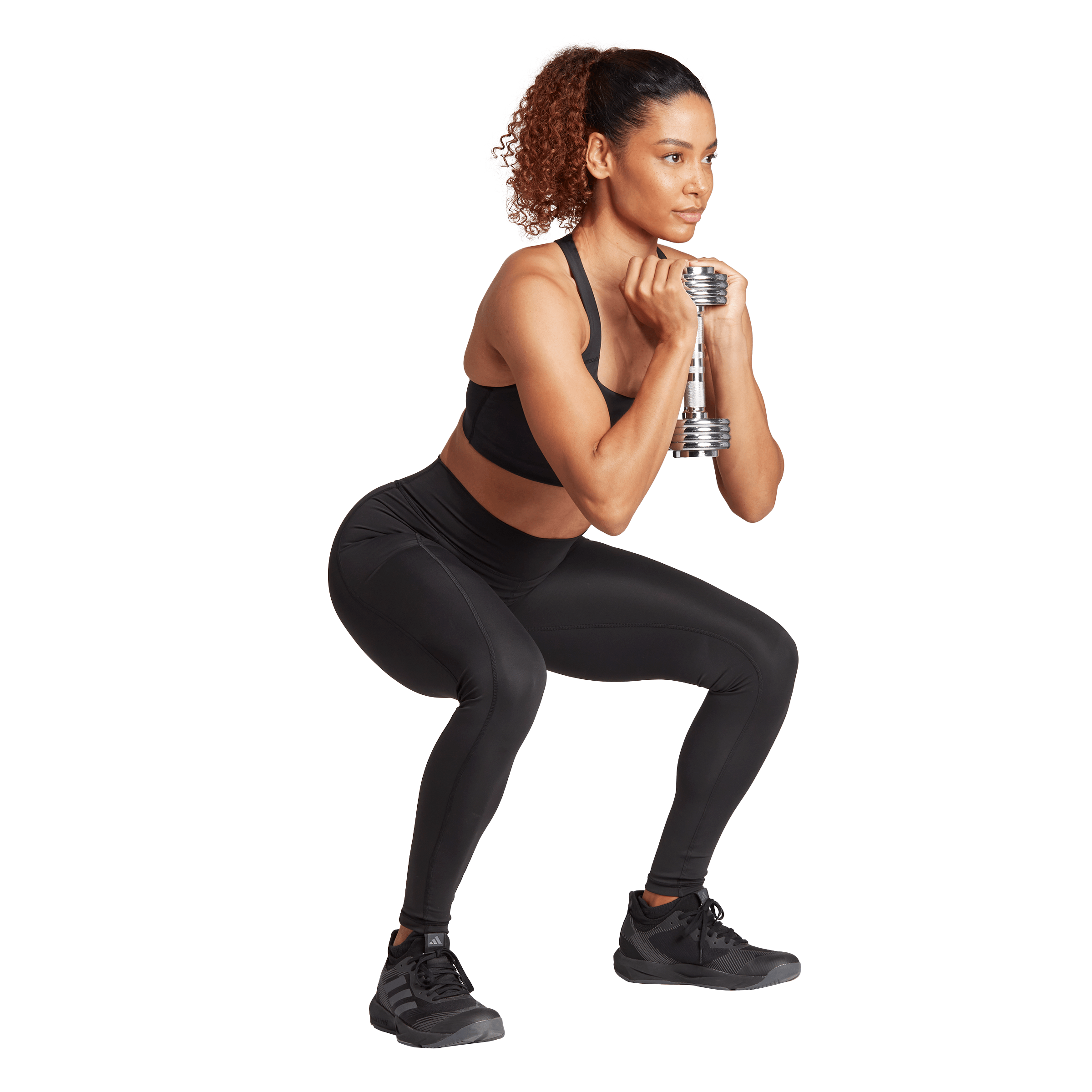 Adidas Opt St Hr 1/1 L Licras Largas Negro De Mujer Para Entrenamiento