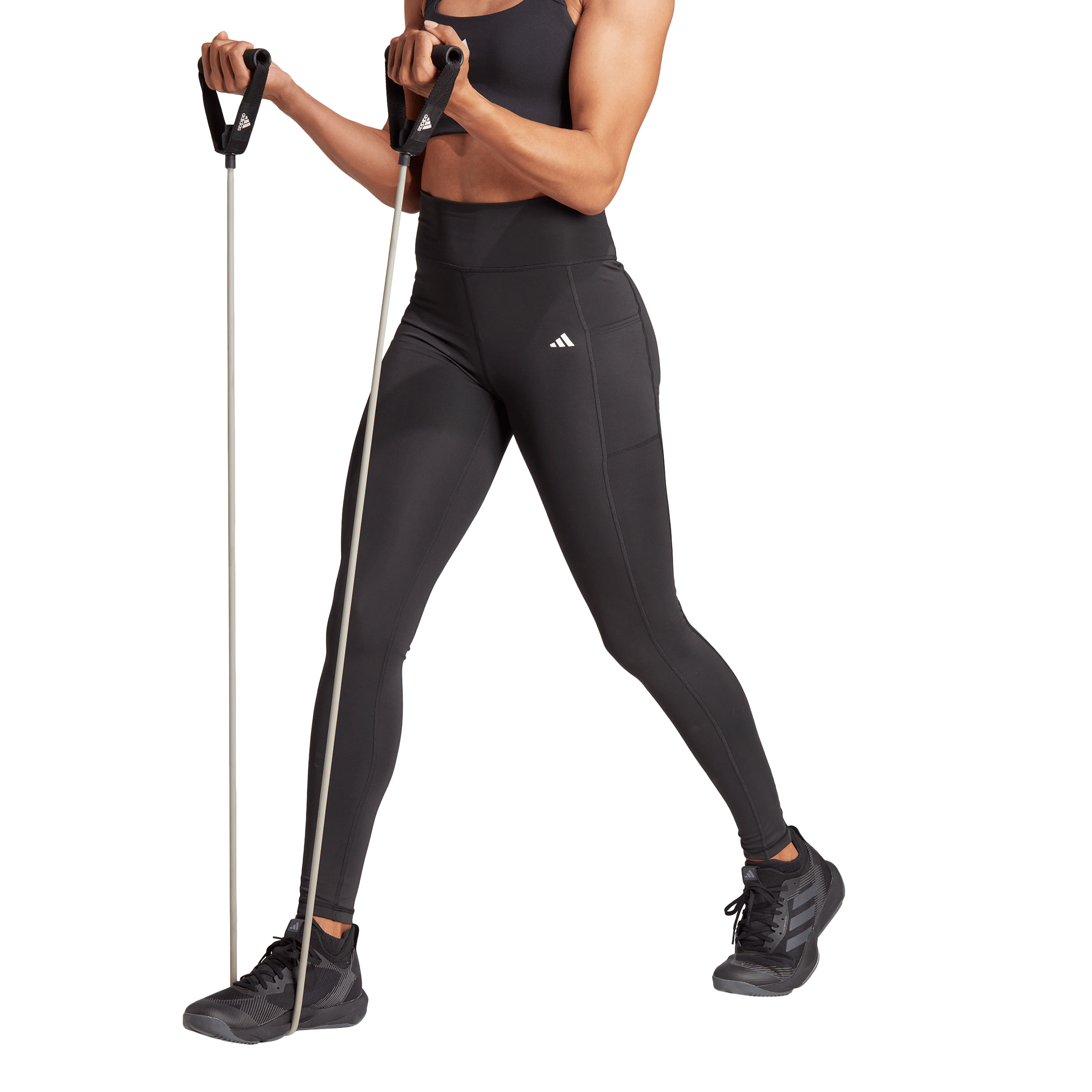 Adidas Opt St Hr 1/1 L Licras Largas Negro De Mujer Para Entrenamiento