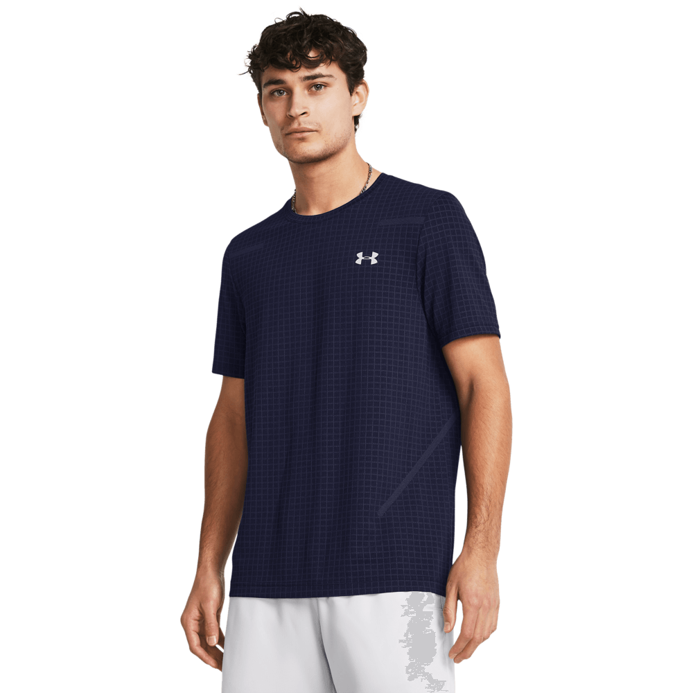 Camiseta Manga Corta hombre UA 1376921-410 Ua Seamless Grid Ss
