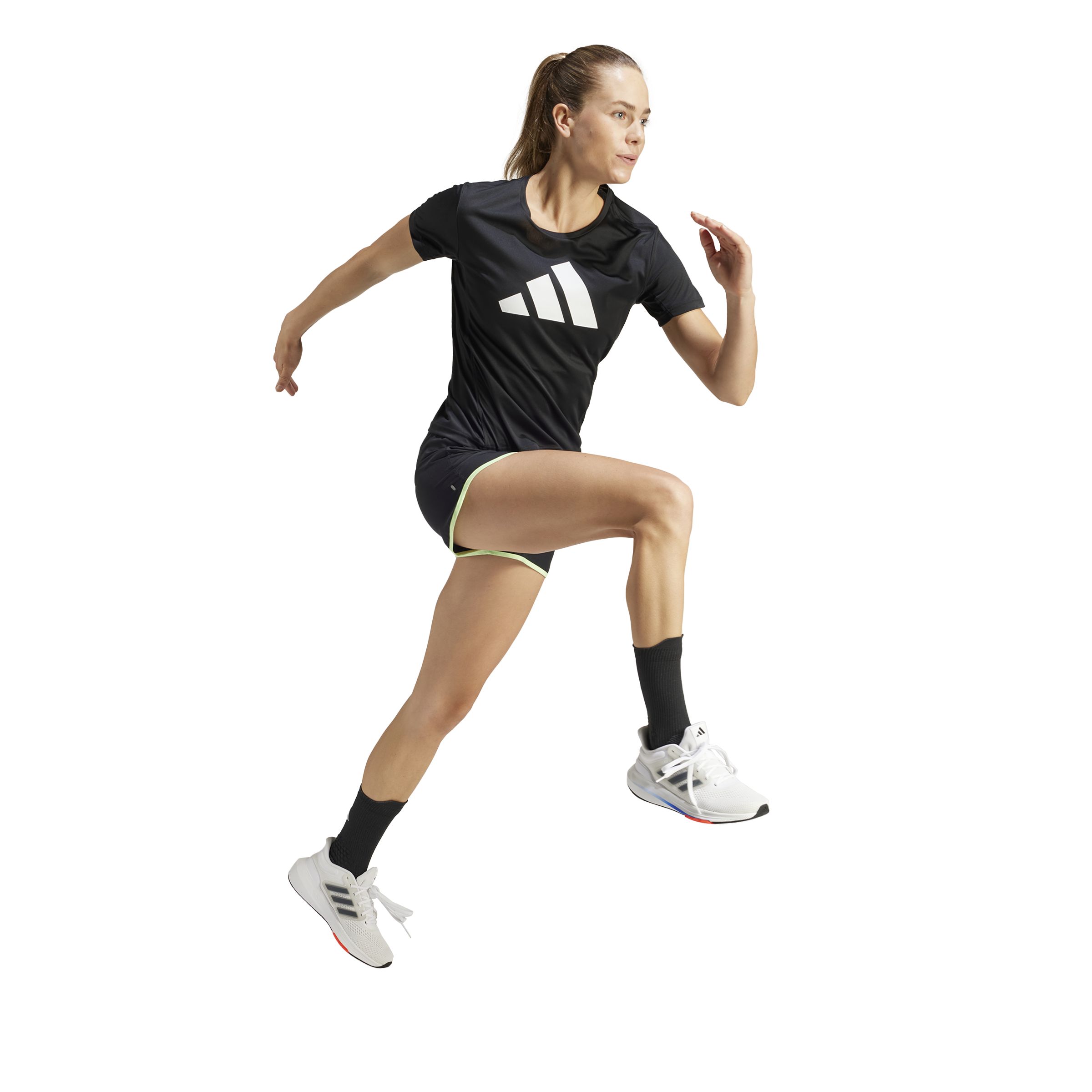 Adidas Run It Tee Camiseta Manga Corta negro de mujer para correr