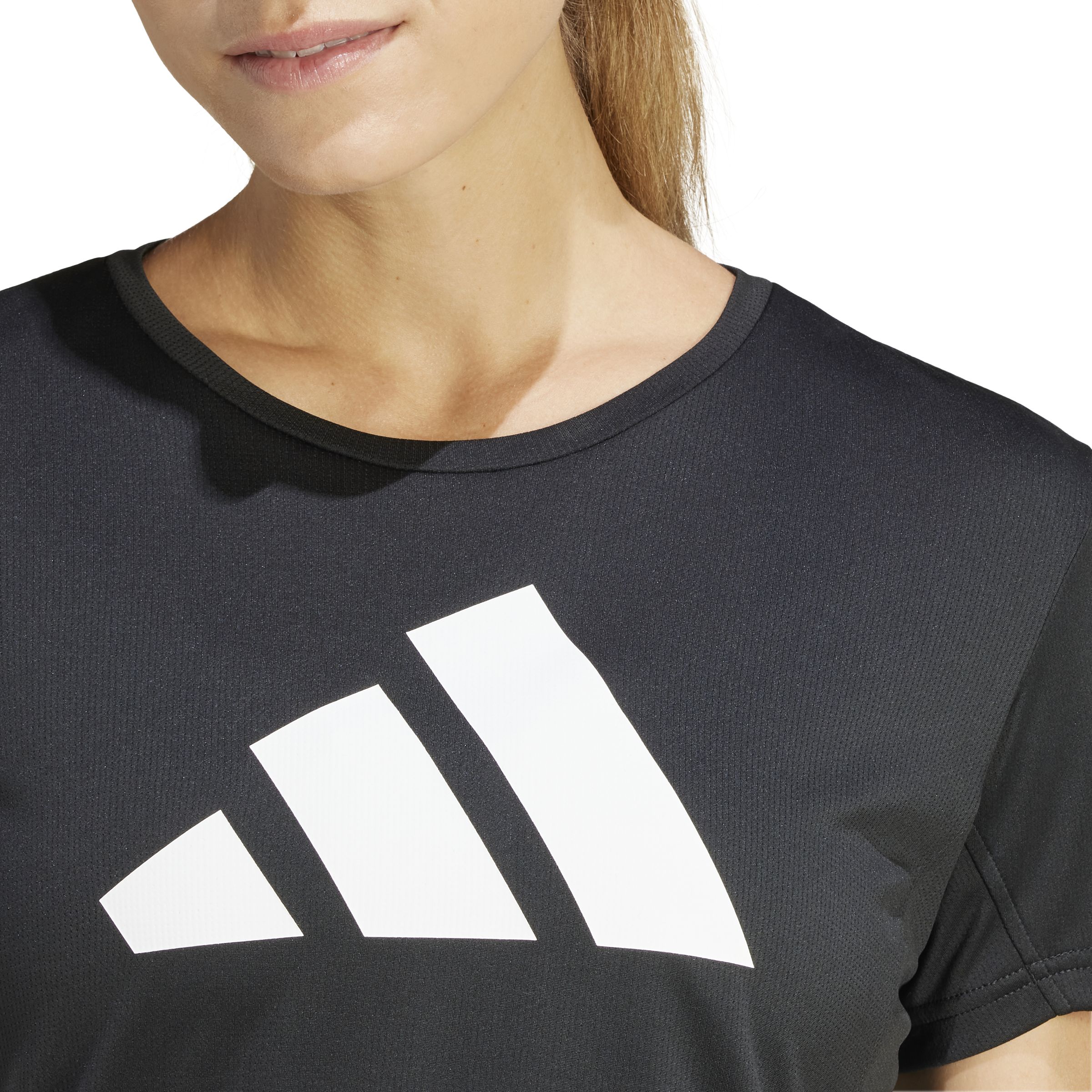 Adidas Run It Tee Camiseta Manga Corta negro de mujer para correr