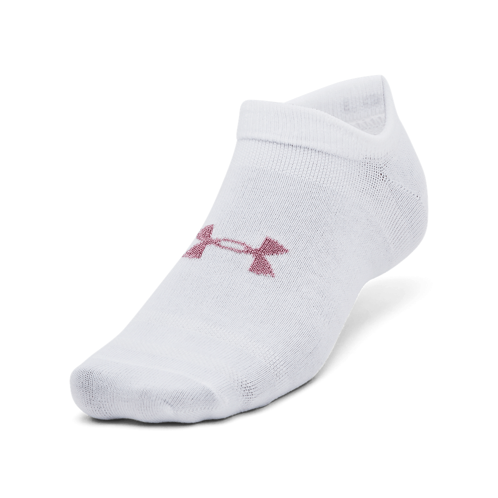 UA Essential No Show 3Pk Medias blanco de hombre para entrenamiento