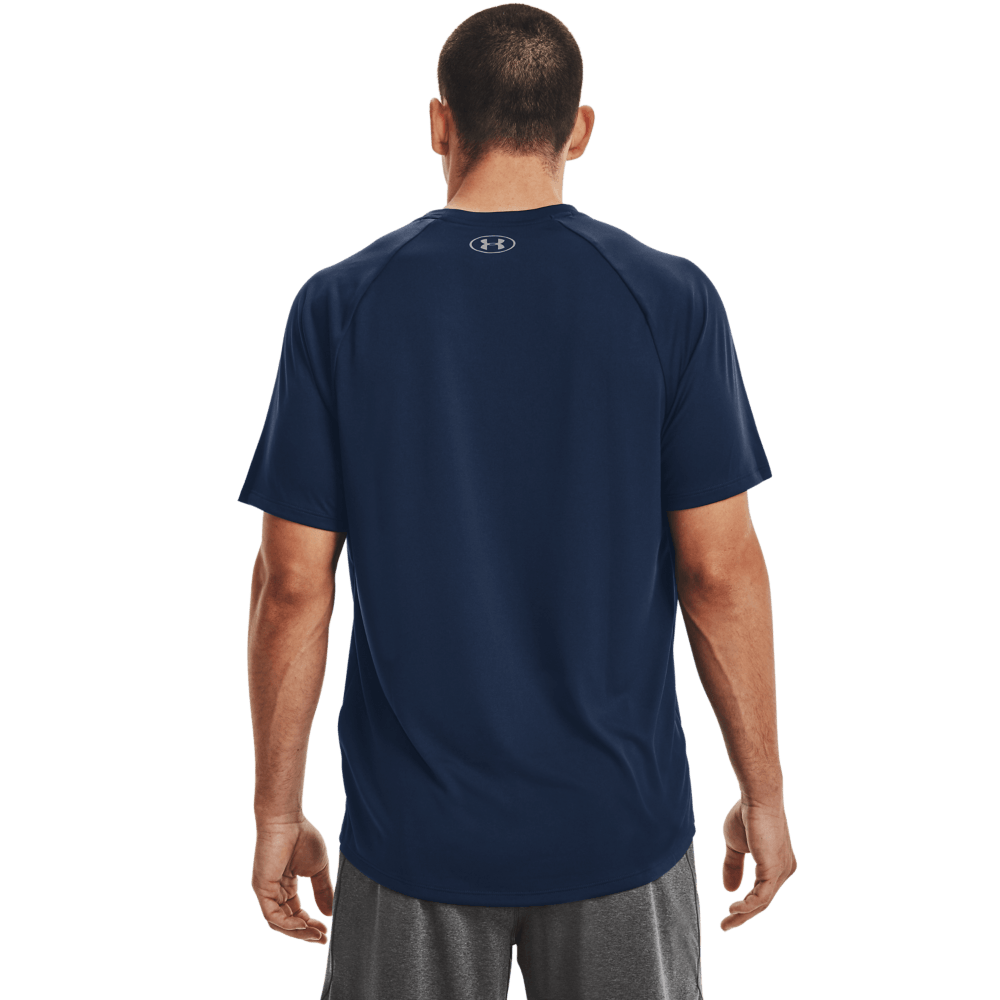 UA Tech 2.0 Ss Tee Camiseta Manga Corta azul de hombre para entrenamiento