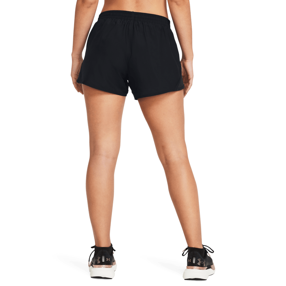 UA Fly By Short Pantaloneta negro de mujer para correr