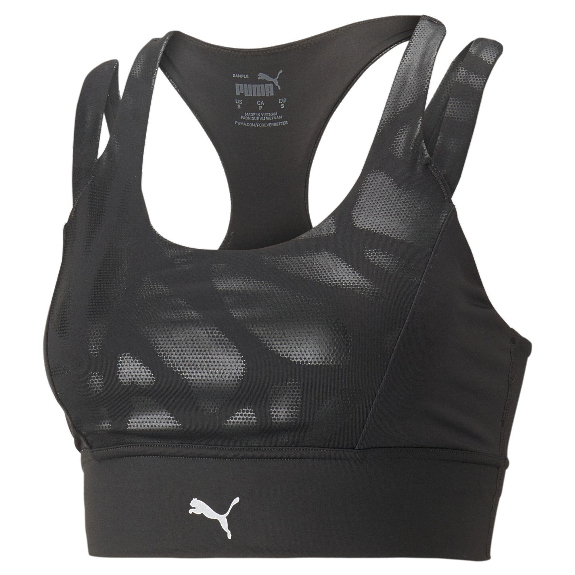 Puma Concept Mid Impact Bra W Top negro de mujer para entrenamiento