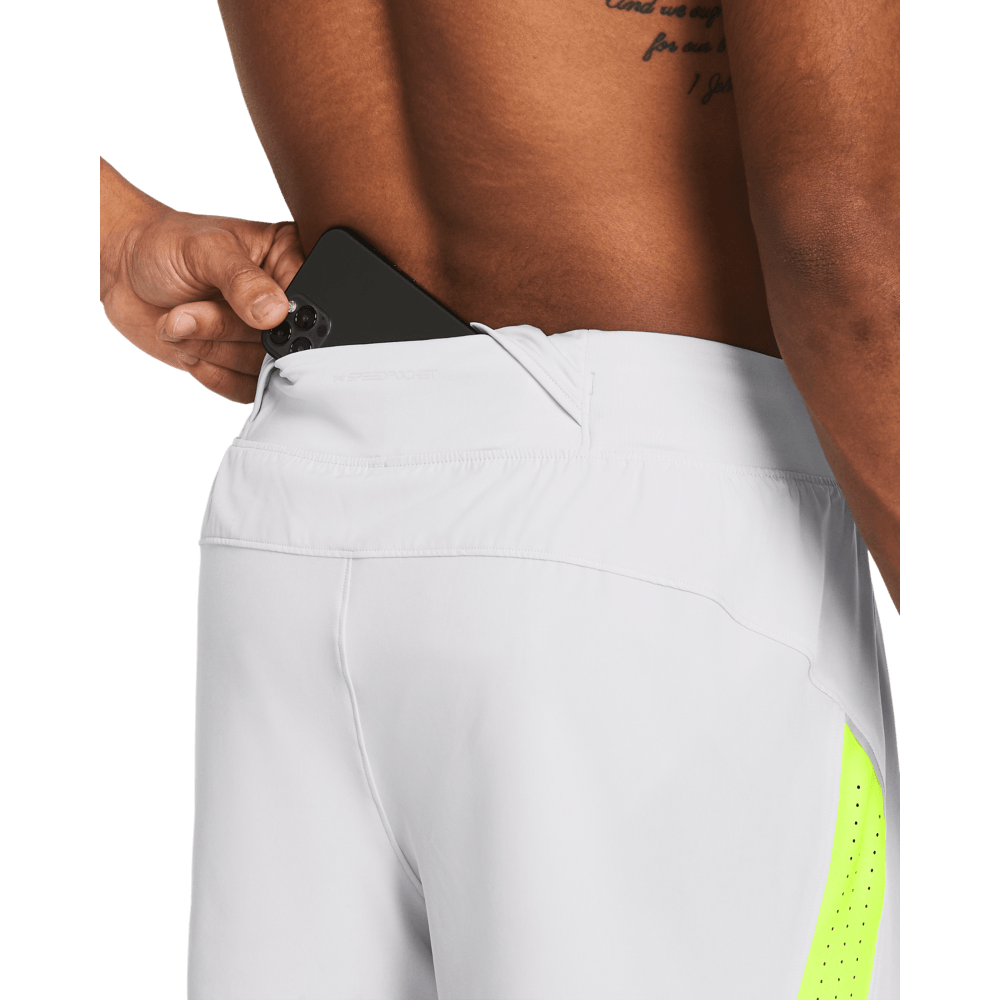 UA Nch Elite 7  Short Pantaloneta gris de hombre para correr