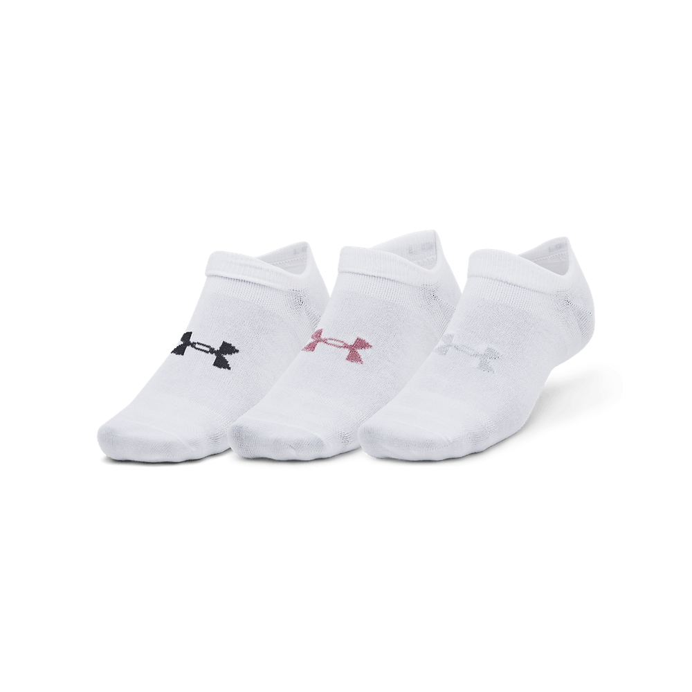 UA Essential No Show 3Pk Medias blanco de hombre para entrenamiento