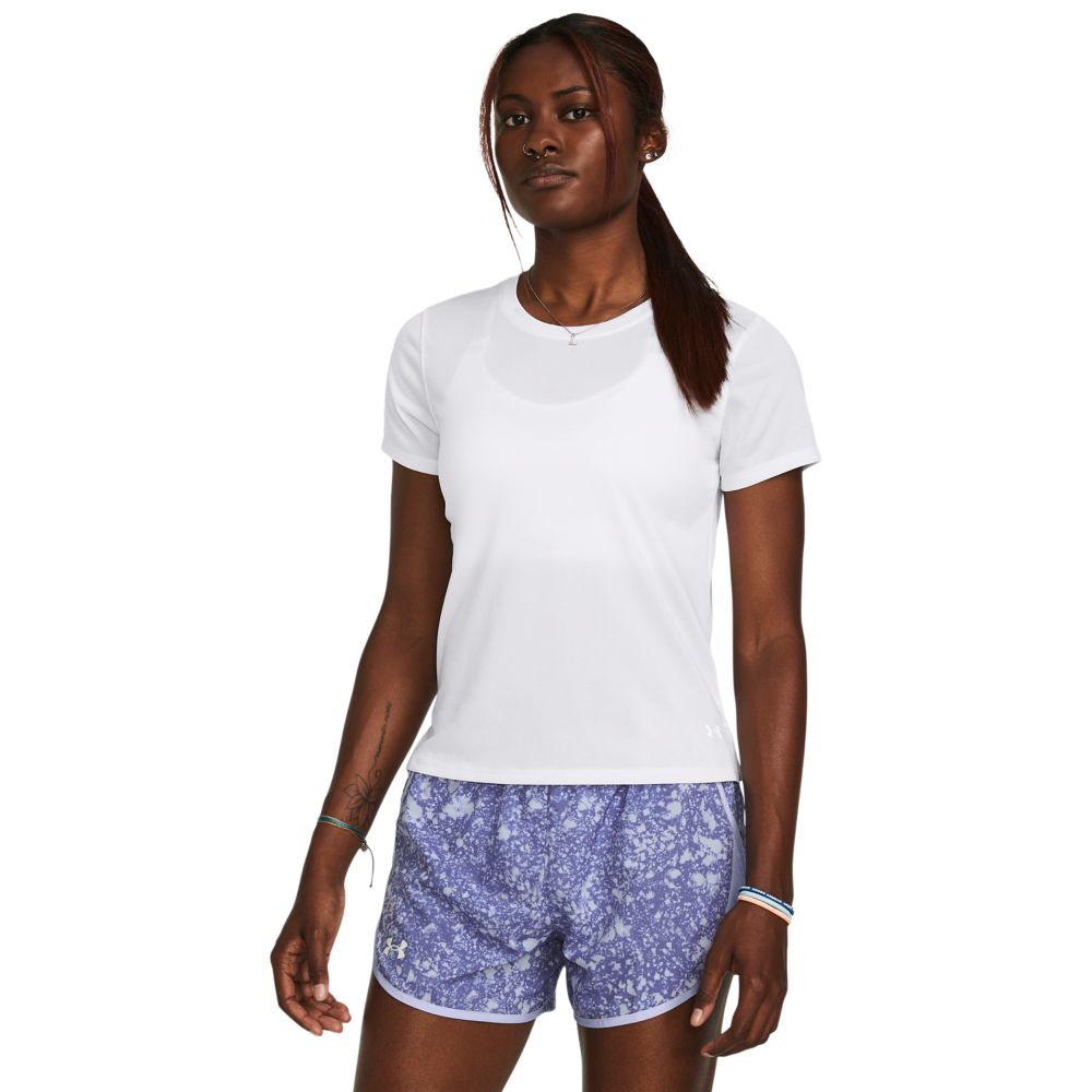UA Streaker Ss Camiseta Manga Corta blanco de mujer para correr