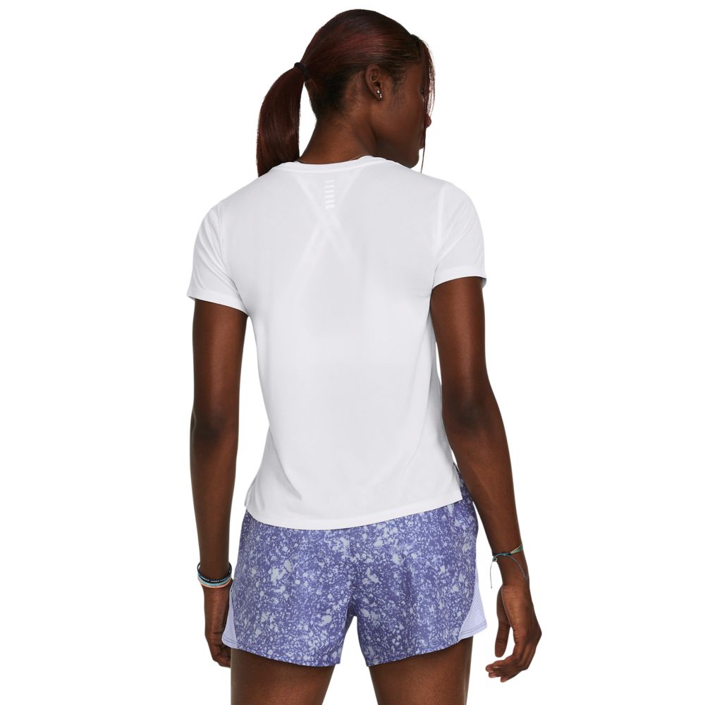 UA Streaker Ss Camiseta Manga Corta blanco de mujer para correr