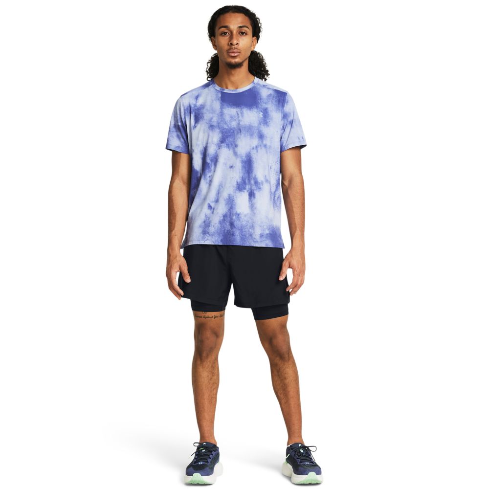 UA Launch 5  2-In-1 Short Pantaloneta negro de hombre para correr