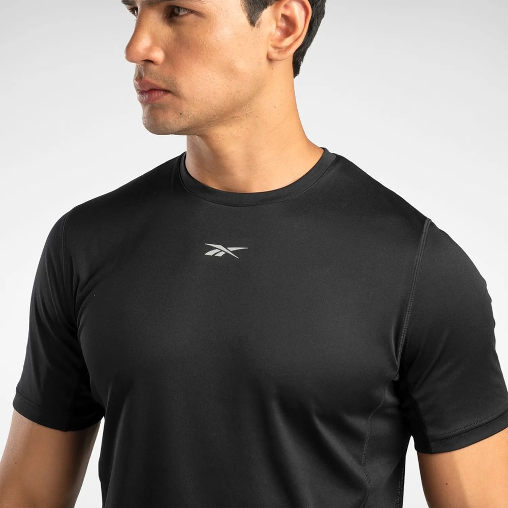 Reebok Running Ss Speedwick Tee Camiseta Manga Corta negro de hombre para correr