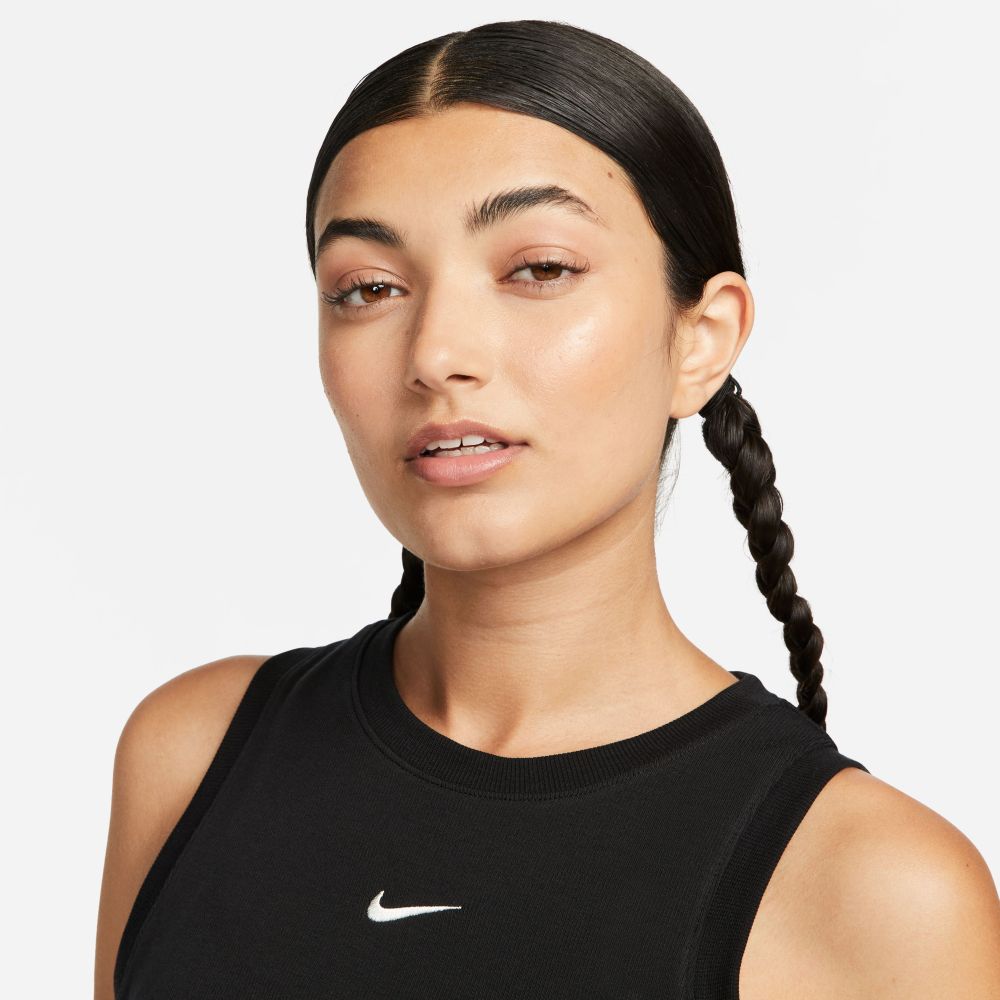 Nike W Nsw Essntl Rib Crp Tank Camiseta Manga Sisa negro de mujer lifestyle