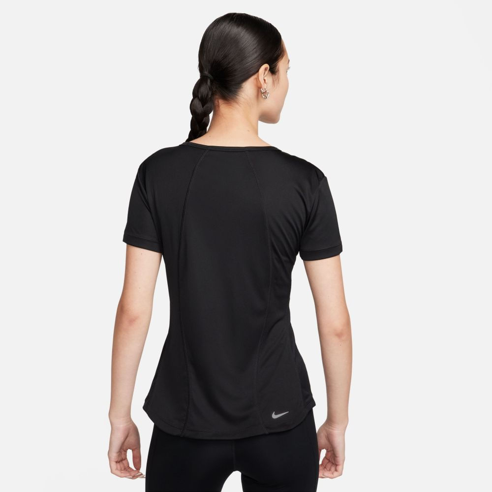 Nike W Nk Fast Df Ss Top Camiseta Manga Corta negro de mujer para correr
