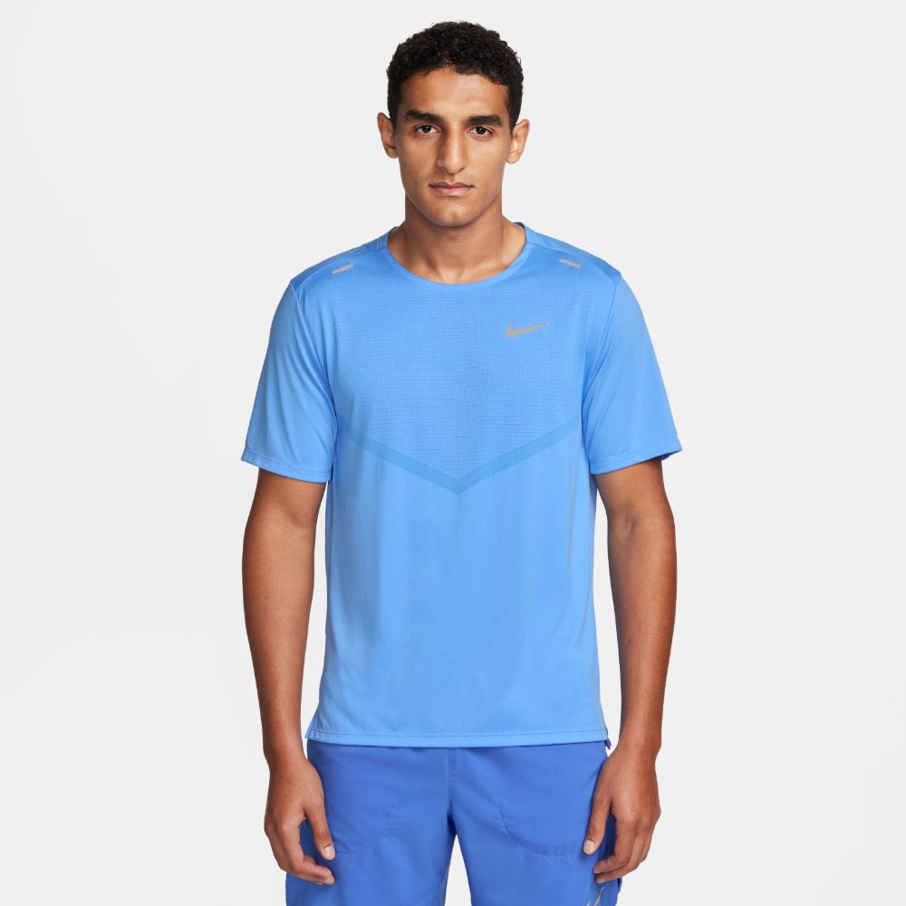 Nike M Nk Df Rise 365 Ss Camiseta Manga Corta azul de hombre para correr