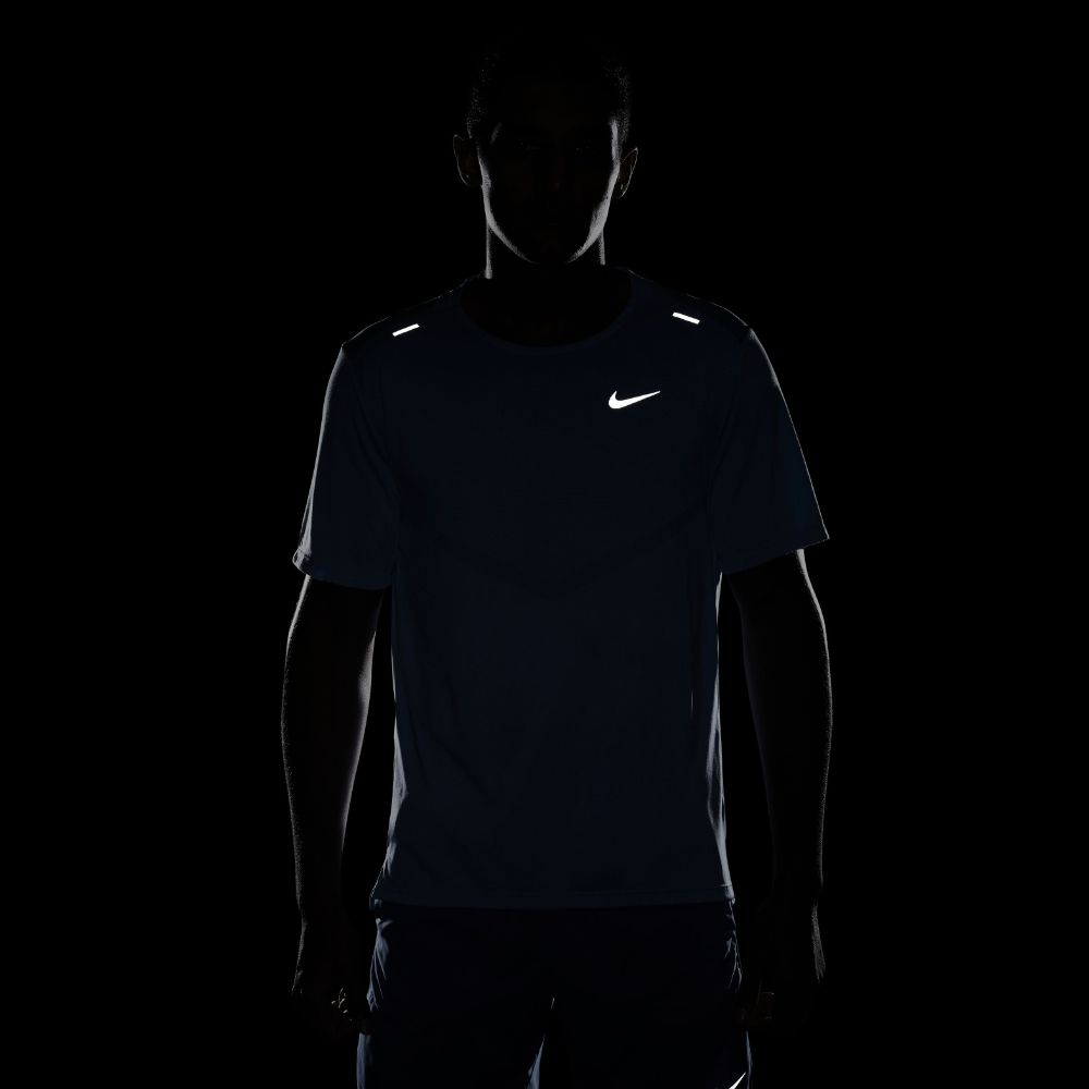 Nike M Nk Df Rise 365 Ss Camiseta Manga Corta azul de hombre para correr