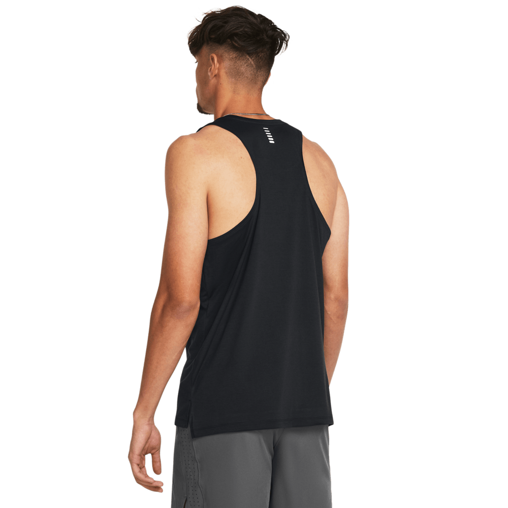 Under Armour Ua Streaker Singlet Manga Sisa Negro De Hombre Para Correr