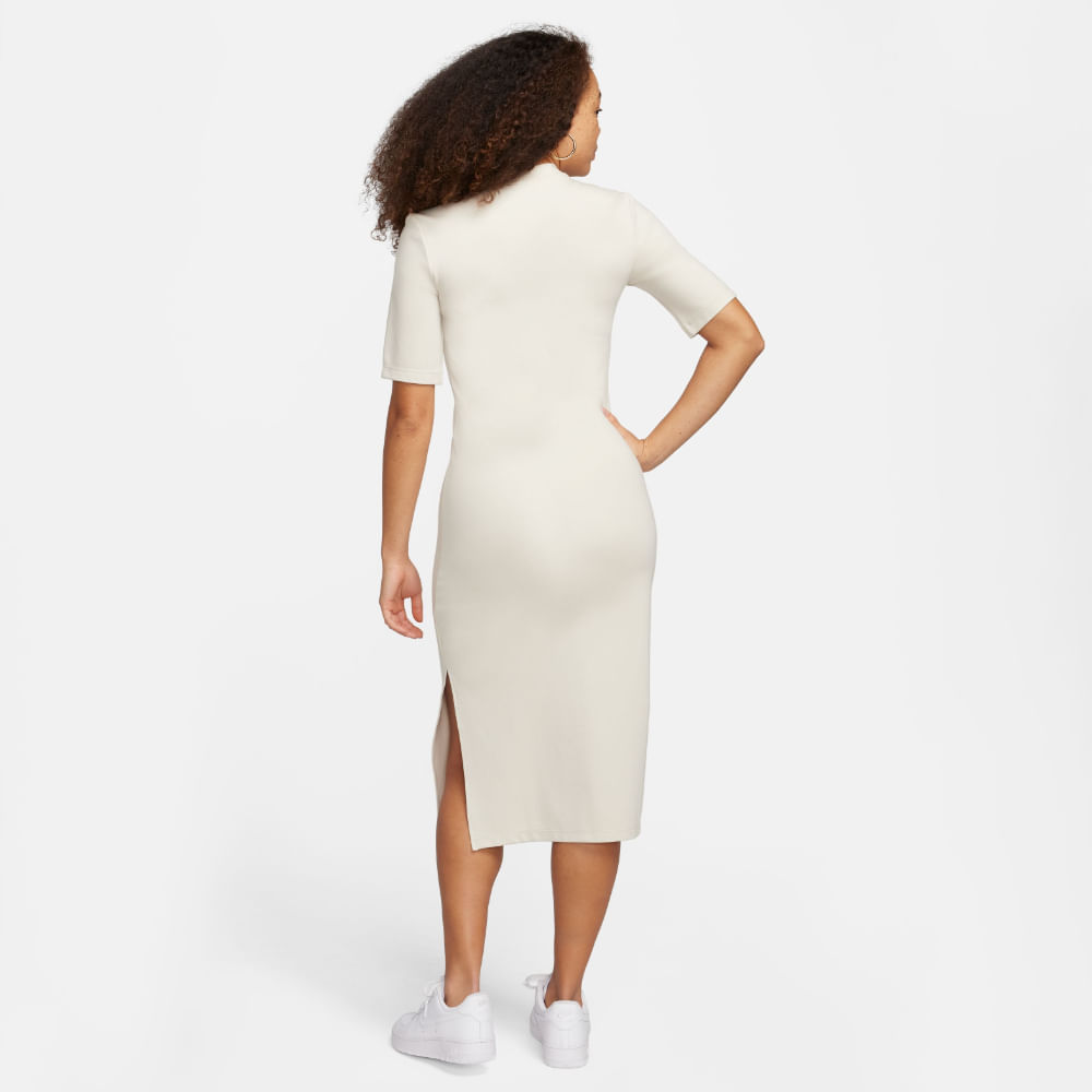 Nike W Nsw Essntl Midi Dress Vestido blanco de mujer lifestyle