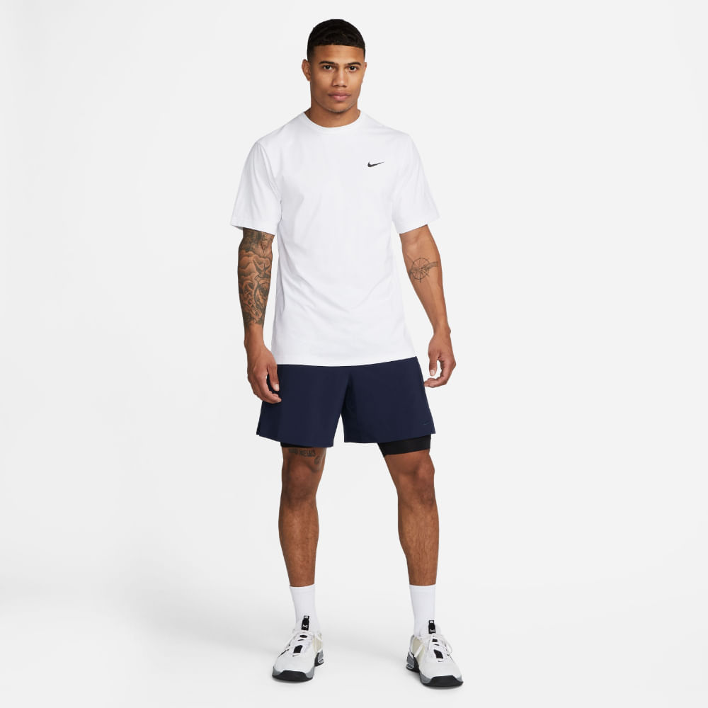 Nike M Nk Df Uv Hyverse Ss Camiseta Manga Corta blanco de hombre para entrenamiento