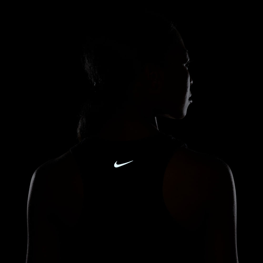 Nike W Nk One Fitted Df Crop Tank Manga Sisa Negro De Mujer Para Entrenamiento