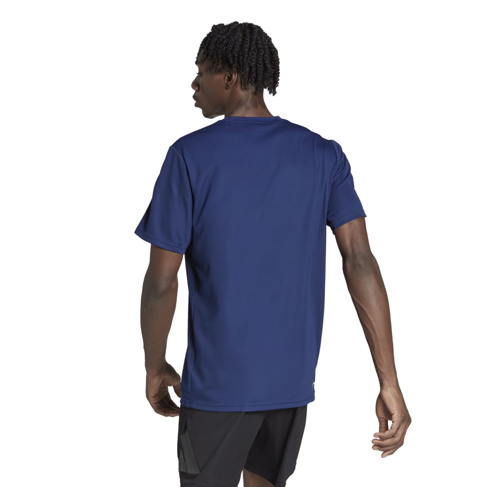 Adidas Tr-Es Base 3S T Camiseta Manga Corta Azul De Hombre Para Entrenamiento