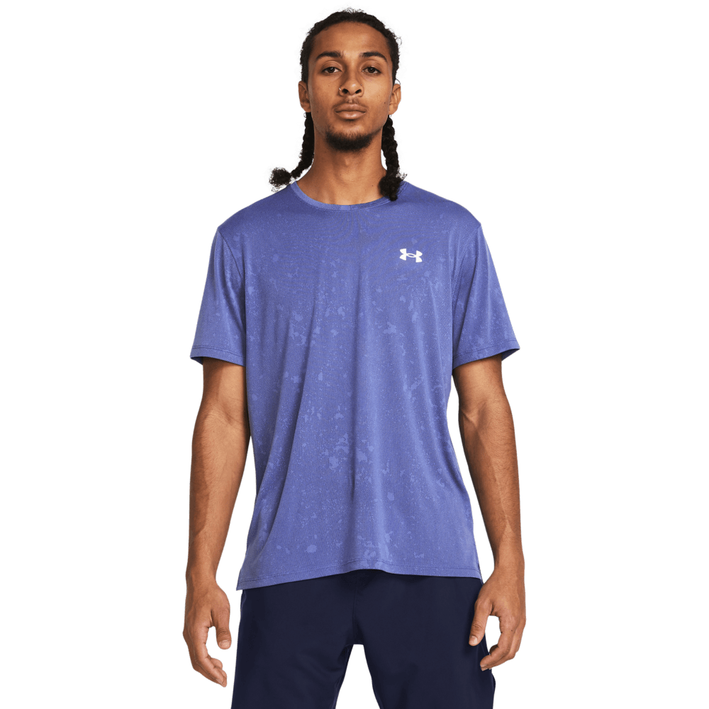 Under Armour Ua Streaker Splatter Ss Camiseta Manga Corta Morado De Hombre Para Correr