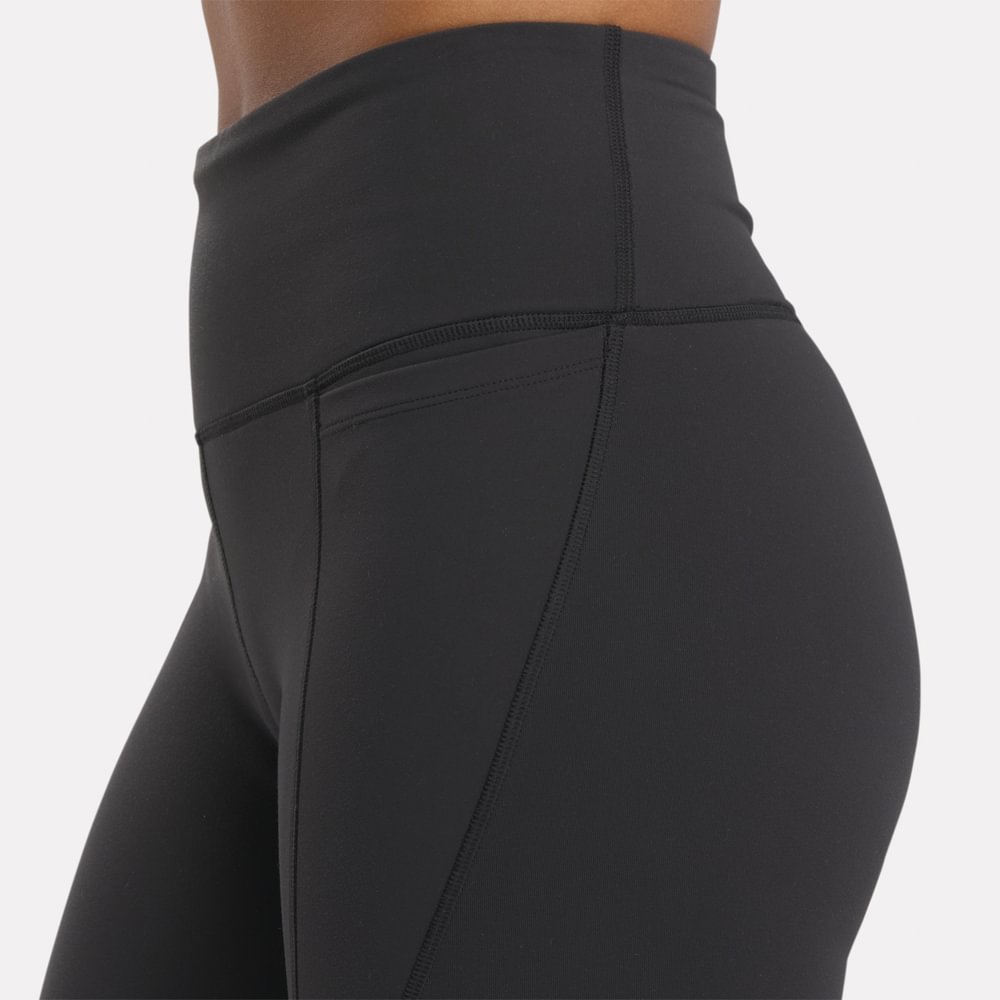 Reebok Lux High Rise Bike Short Licras Cortas Negro De Mujer Para Entrenamiento