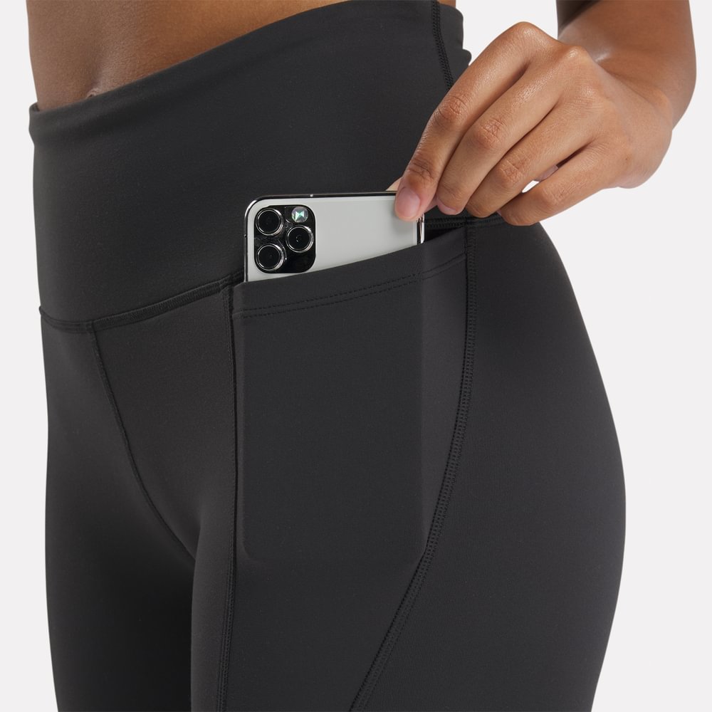 Reebok Lux High Rise Bike Short Licras Cortas Negro De Mujer Para Entrenamiento