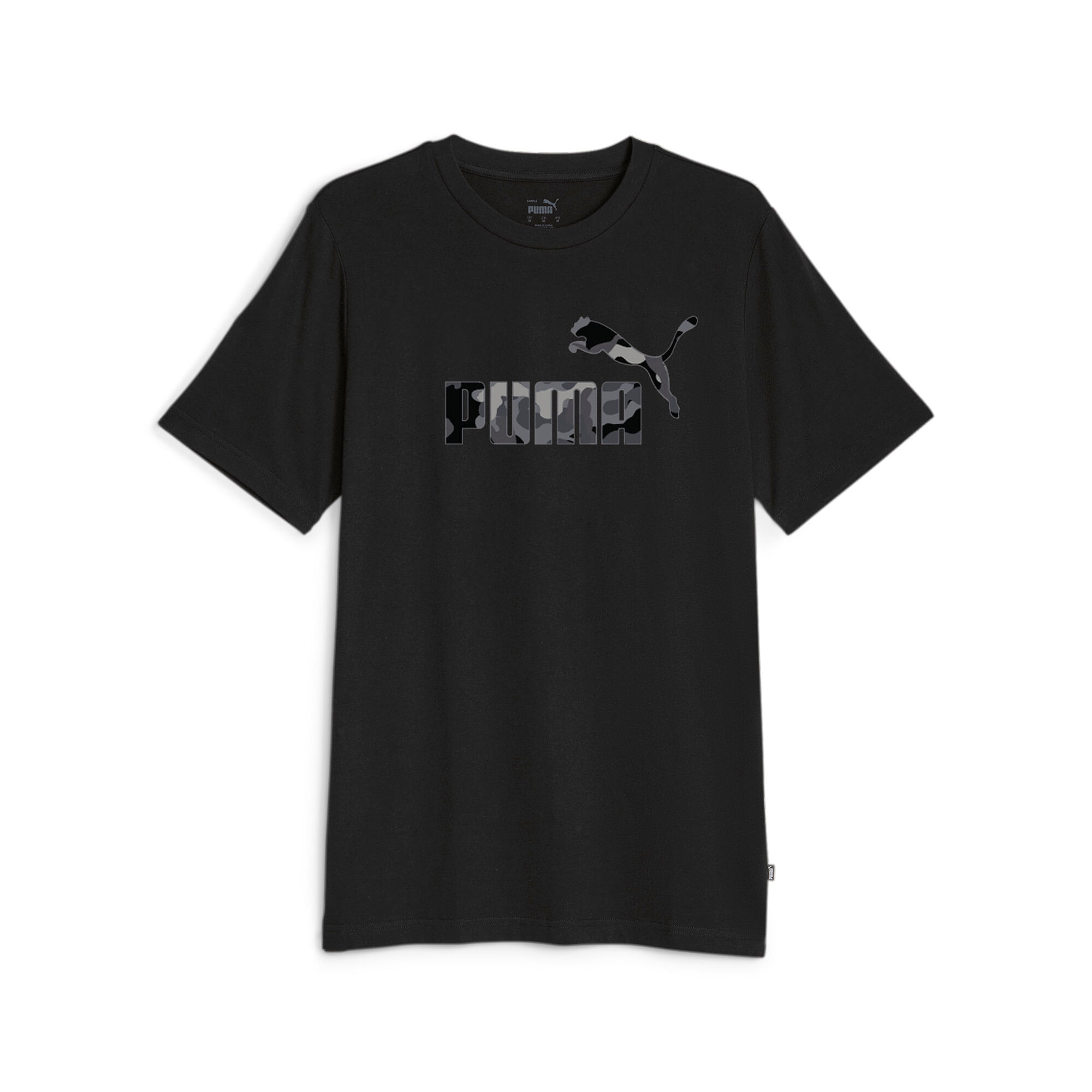 Puma Ess Camo Graphic Tee Camiseta Manga Corta Negro De Hombre Para Moda