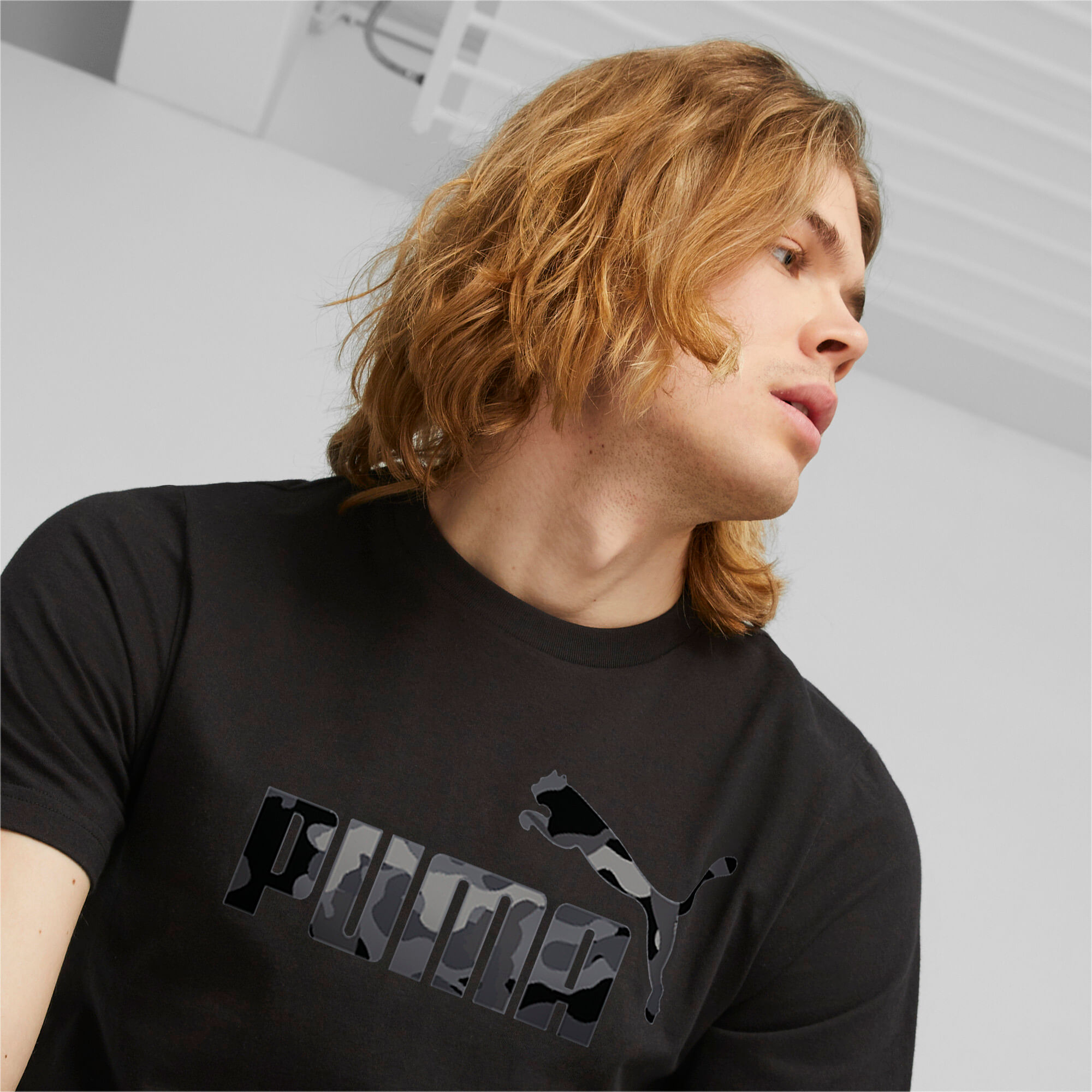 Puma Ess Camo Graphic Tee Camiseta Manga Corta Negro De Hombre Para Moda
