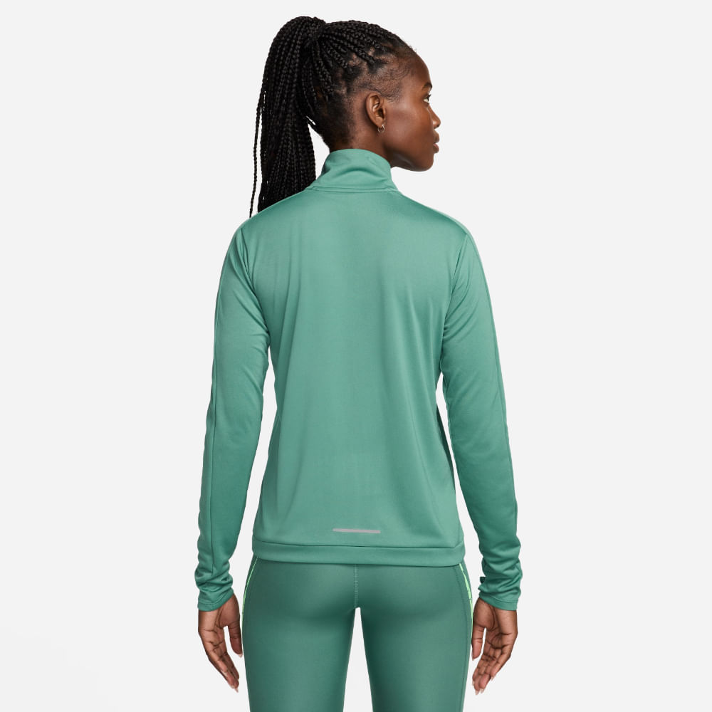 Nike W Nk Swsh Hbr Df Hz Mid Camiseta Verde De Mujer Para Correr