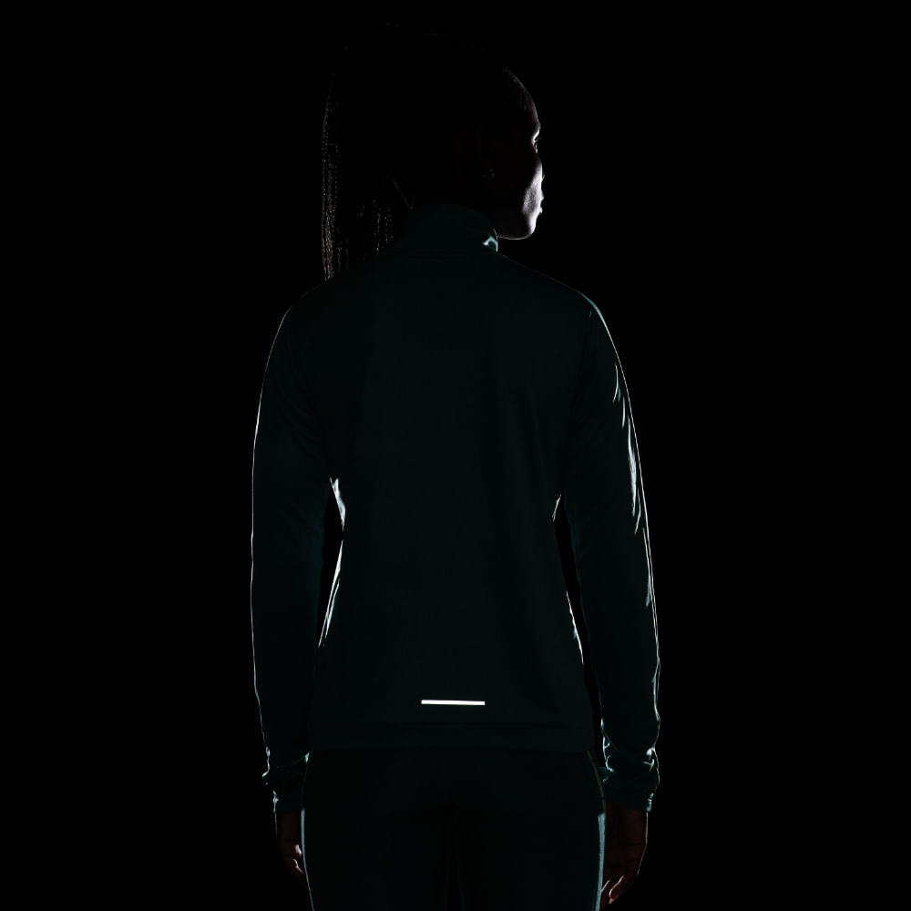 Nike W Nk Swsh Hbr Df Hz Mid Camiseta Verde De Mujer Para Correr