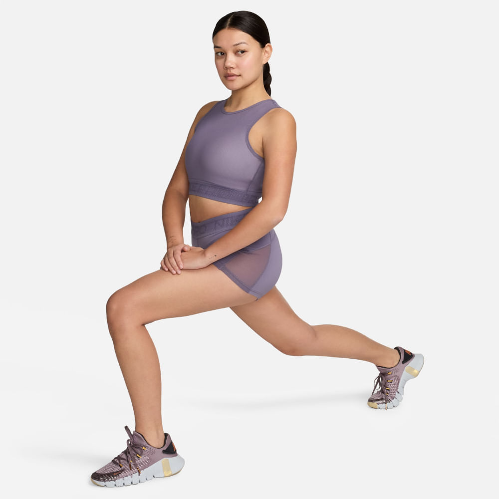 Nike Nike Pro Mesh Tank Camiseta Morado De Mujer Para Entrenamiento