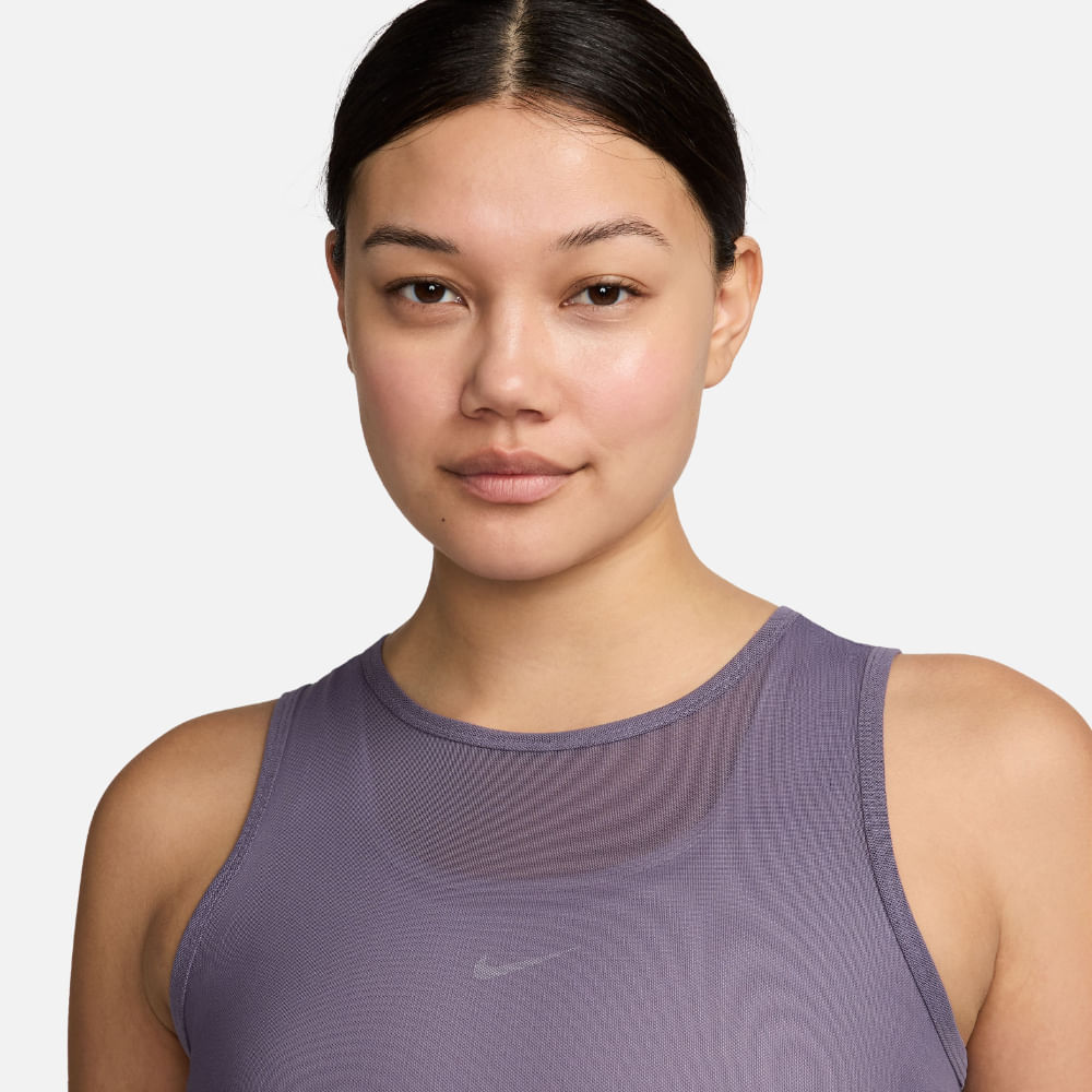 Nike Nike Pro Mesh Tank Camiseta Morado De Mujer Para Entrenamiento