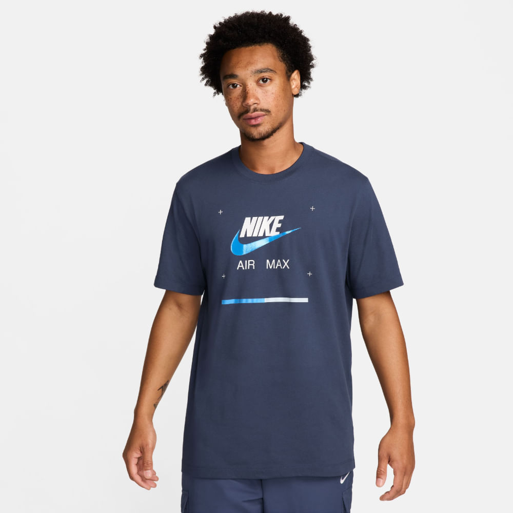 Nike M Nsw Tee Fw Cnct Camiseta Azul De Hombre Para Moda