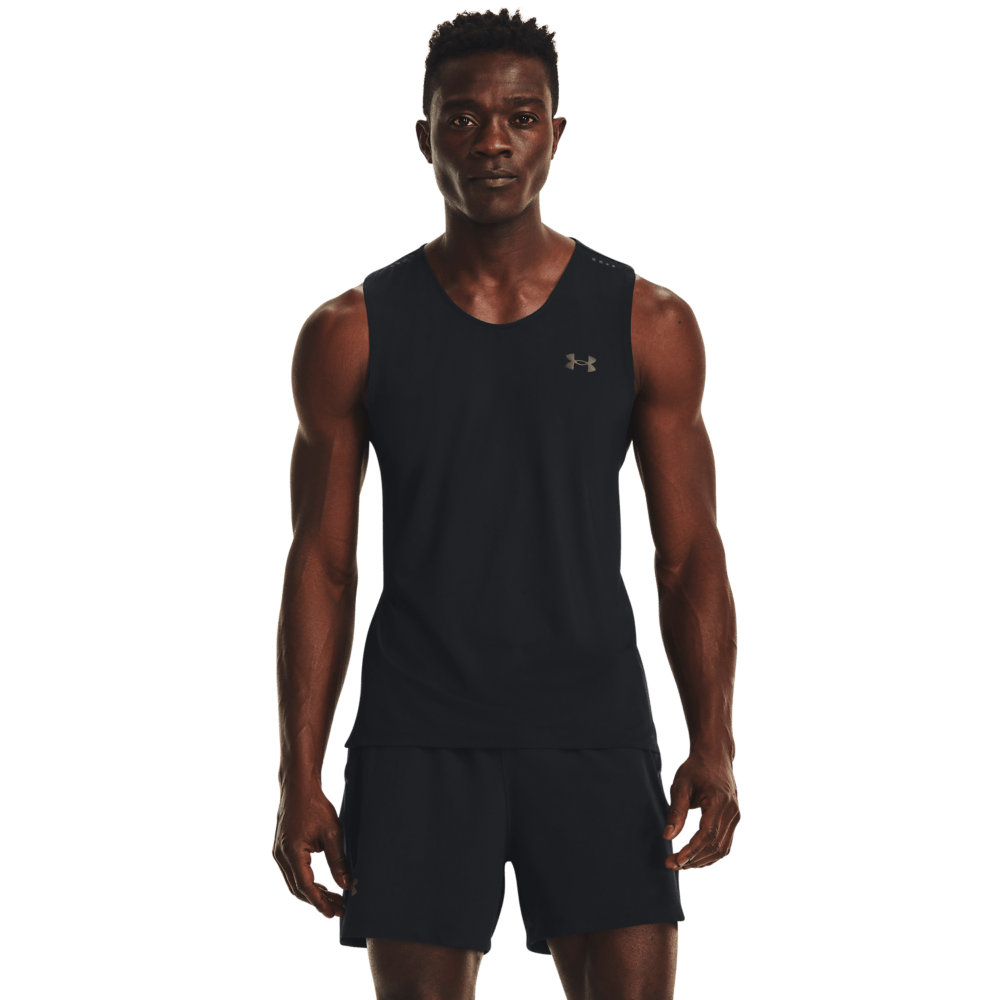 Under Armour Iso-Chill Laser Sing Camiseta Negro De Hombre Para Correr